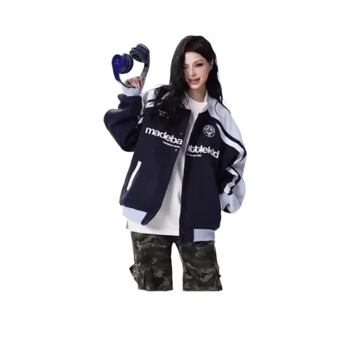 FLIM Модель Одежда Цвет IS Темно-синий Белый Женские Бейсбольные Джерси