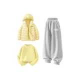 [Thickened и Fleece-Lined Трехкомпонентный Комплект]Mark H Квадратный Крючок и Петля K Светло-Желтый + M Холодный Серый + Однотонный Теплый Желтый