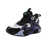 Чёрный, фиолетовый, одиночный слой, кожа, обувь