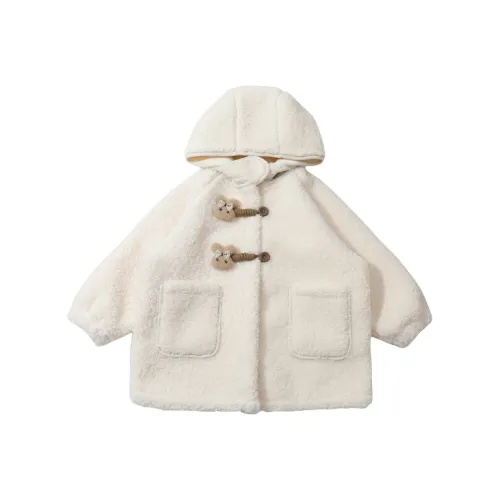 SHIBU Бобовый Кролик FLUFFY Пальто Бежево-абрикосовое Пальто Для дошкольников Утеплённые куртки