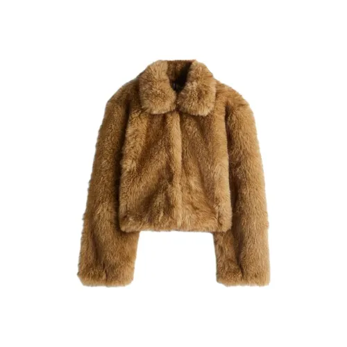 H M Темный бежевый женский бархатный пиджак