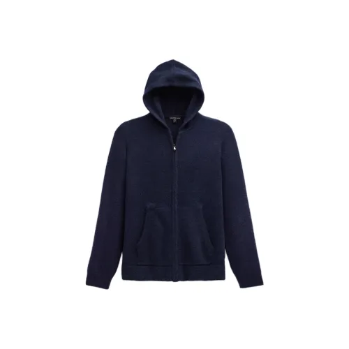 JAMES PERSE Легкий Текстурированный Кашемир Вязаный ZIP UP Толстовка Трикотаж Мужской