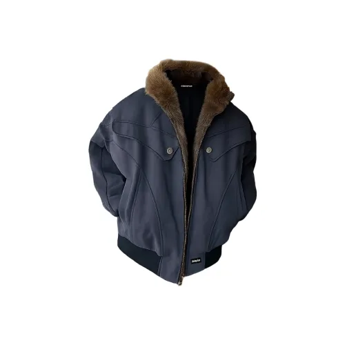 SOIE Темно-синий синий унисекс пуховики