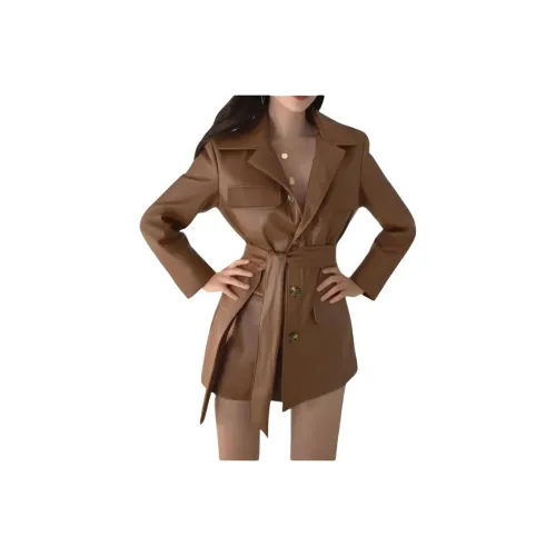 LANGQING Кожа Куртка Женская