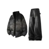 Темно-серый топ + черные штаны