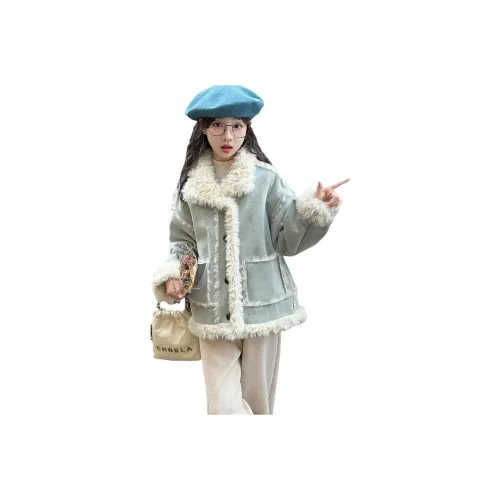 Lanza Мех Искусственный мех Зимний Синий Подростки