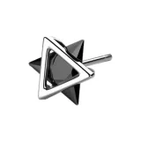 Черный 1-Пачка "Три Жизни Камень" Заклепки для Ушей