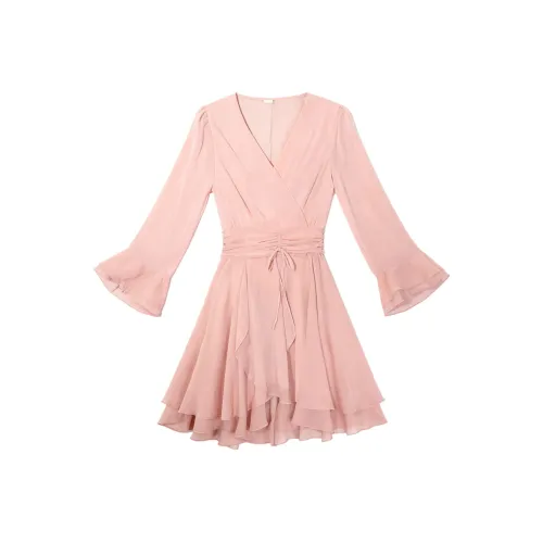 ONEPASS Женские Длинные Платья с Длинными Рукавами