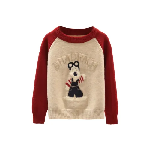 Chiaus Девочки Щенок Свитер Корейский стиль Свободный крой Одежда Детская