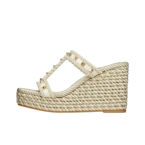 Valentino Rockstud Быстросохнущие Слипоны Женские Бежевые