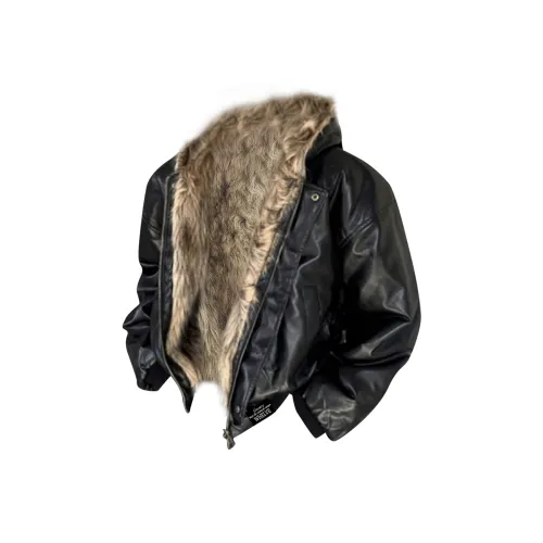 WHELVE Черный Унисекс Кожаные куртки