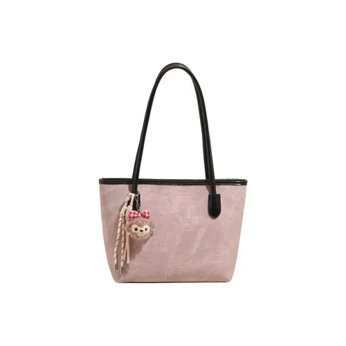 DIFFERENT FACES ПУ (полиуретан) Ткань с заплаткой Сумка через плечо Стандартная Женская Розовая