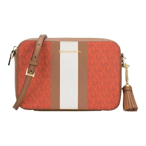 MICHAEL KORS Ginny Кожа Camera Сумка Сумка через плечо Средняя Женская Оранжевая Красная