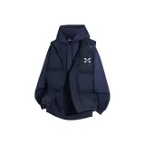 Темно-синий синий жилет + темно-синий синий флисовый свитшот