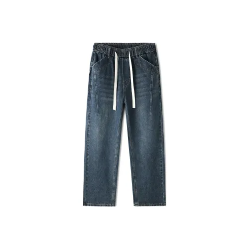 UKTK Винтажные синие мужские джинсы