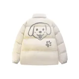 Белый хлопковый пуховик