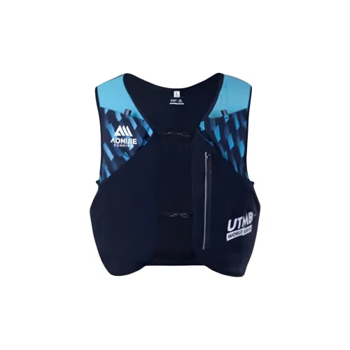 AONIJIE UTMB Коллаборация 4L Беговая Сумка На открытом воздухе Сумка Полиамид Синий Унисекс