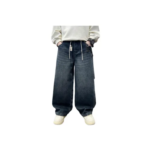 ЮЙЧЖАОЛИНЬ Синий Серый Флисовая подкладка CCH91616 Школьные Джинсы