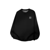 [Флисовая подкладка, утолщенный] Черный (текстурированный, готический, значок на груди)