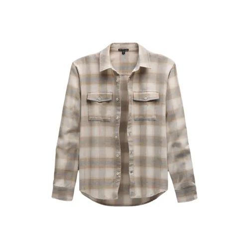 JAMES PERSE Soft Flanelle Plaid Shirt Men's