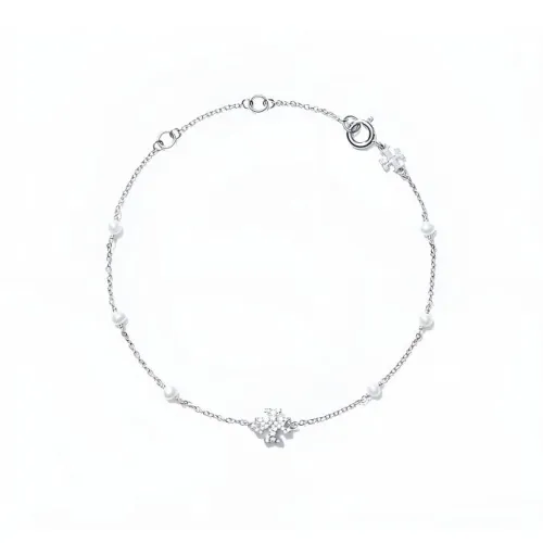 Tory Burch Brass Pearl Bracelets Unisex Silver Тори Бач Руж Латунь Жемчужные Браслеты Унисекс Серебряный