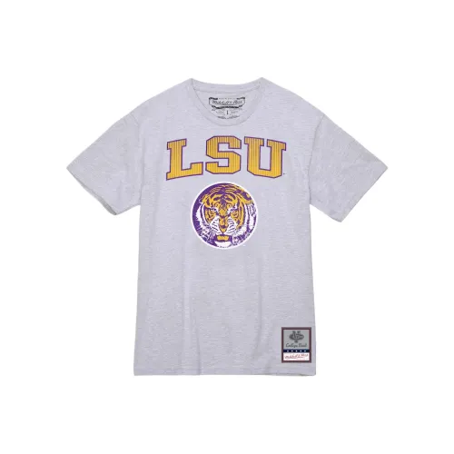 MITCHELL NESS LSU Tigers Серый Винтаж Свод T-Рубашка Мужская