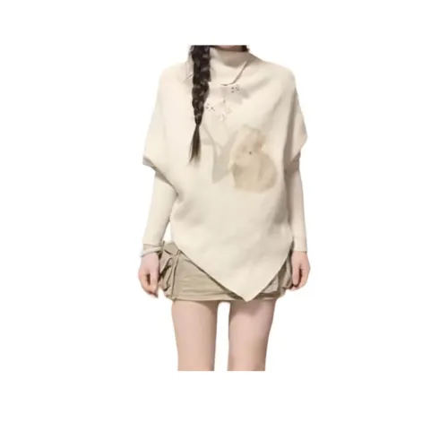 9c Collective Нерегулярный Трикотажный Ткань Свитер Женские Трикотаж