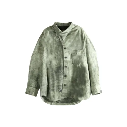 ZIGGYCHEN Зеленый Мужской Рубашки