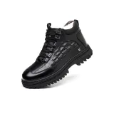 Черные утепленные ботинки