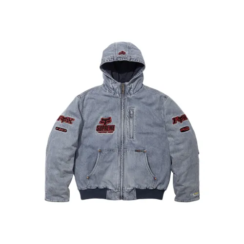 Supreme x Fox Racing Fw25 WEEK9 С капюшоном Work Куртка Куртки Пальто Унисекс