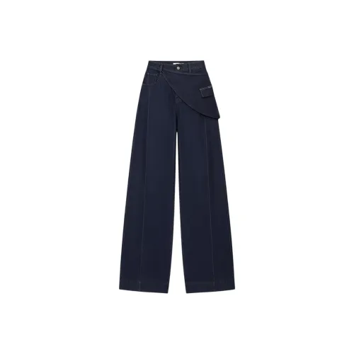 CPYT Темно-синий Унисекс Джинсы