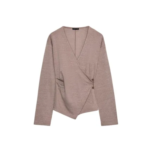 ZARA Светло-коричневый Женский Трикотаж