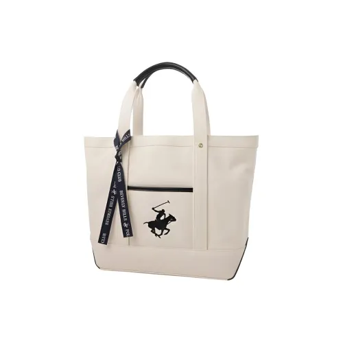 BEVERLY HILLS POLO CLUB Хлопок Тоут Сумка Сумка для покупок Сумка на одно плечо Унисекс Белый и Черный
