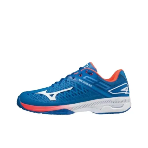 Mizuno Wave Exceed 4 Легкий Низкий Топ Теннисные Кроссовки Мужские Синие Белые