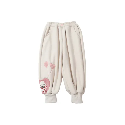 SHIBU Бобовый Balloons Кролик С флисовой подкладкой Брюки Абрикос Предшкольные Тренировочные брюки