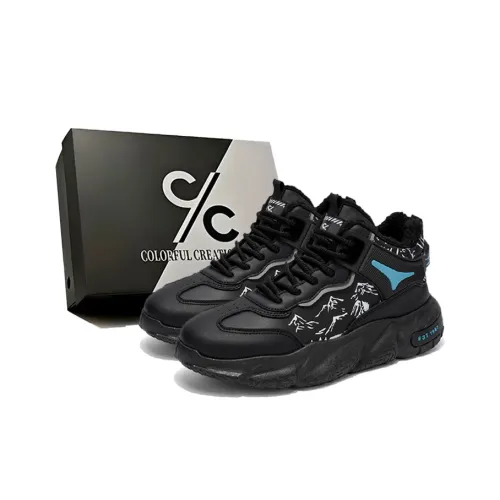 Colorful Creations Термический Увеличивающий Высоту Устойчивый к Износу Противоскользящий Мужские Кроссовки с Толстой Подошвой