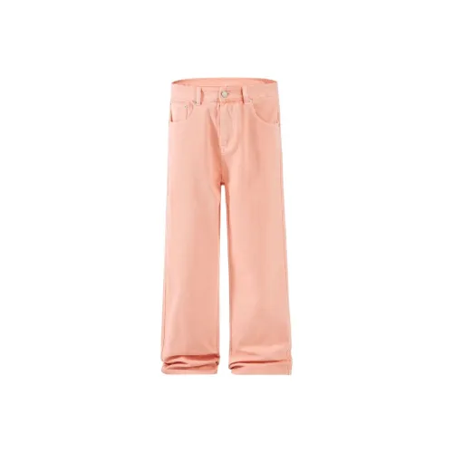 HUNZHI Розовый Унисекс Джинсы