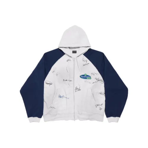 Balenciaga Белый Синий Мужские Свитшоты