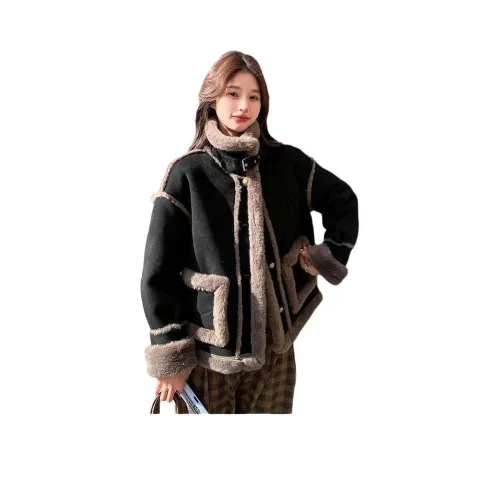 IWZI Черный Женские Бархатные Куртки