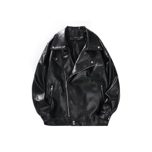 JIKENDI Черный Унисекс Кожаные куртки