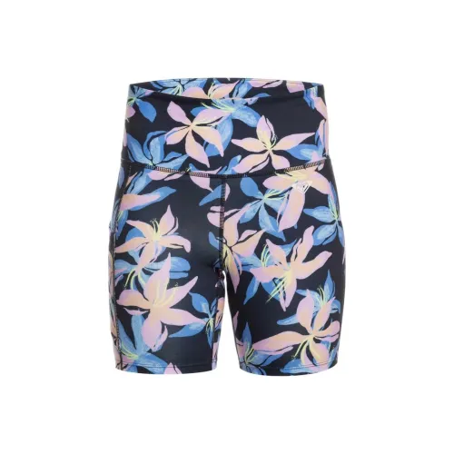 ROXY Черные Синие Женские Спортивные Шорты