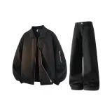 Black Liner Jacket + Black Jeans  
Черная подкладка куртка + черные джинсы