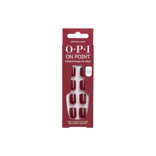 OPI Como SE Llama False Nail Короткий Красный Телесный Однотонный