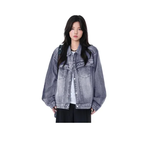 UNA RETA Синий Унисекс Джинсовые куртки