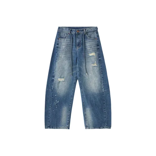 HUNZHI Джинсы унисекс синий цвет