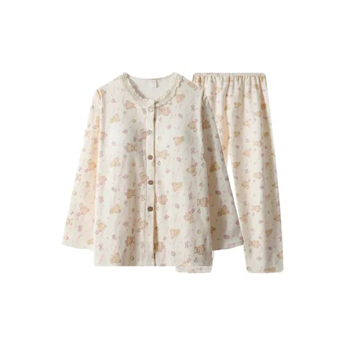 HANQIANNUO Осенне-зимняя пижама с наполнителями для девочек женские из дралона