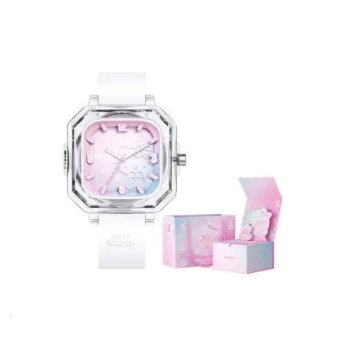 Zgo Hello Kitty Sanrio Series Candy Collection Кварцевый механизм Силиконовый ремешок Часы Женские Многоцветный циферблат часов