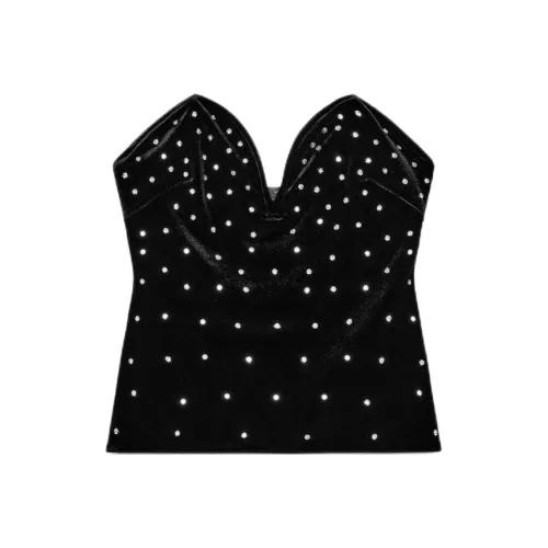 ZARA Черный Женский Топ без бретелек