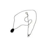 Черный Comma Waterdrop Pendant