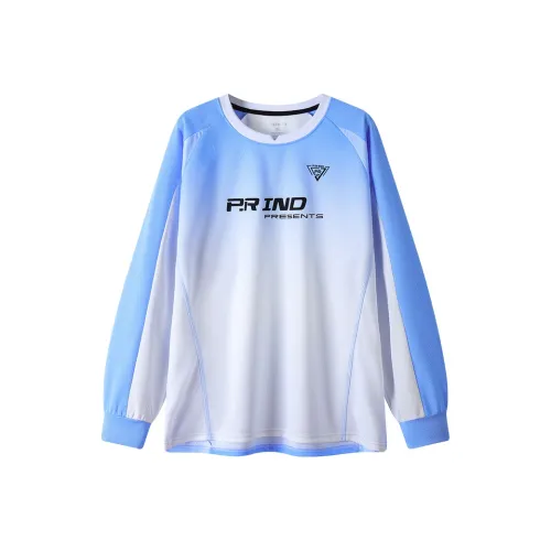 P.R IND Бадминтон Джерси Унисекс Градиент Синий Тень
